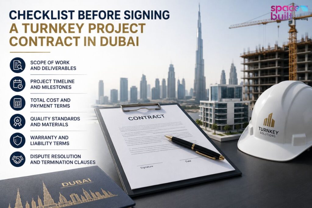 Checklist Before Signing a Turnkey Project Contract in Dubai