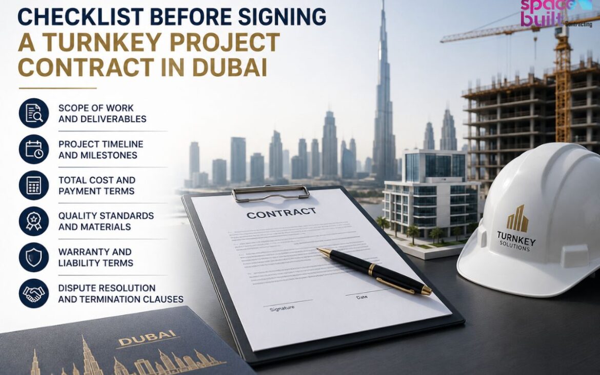 Checklist Before Signing a Turnkey Project Contract in Dubai