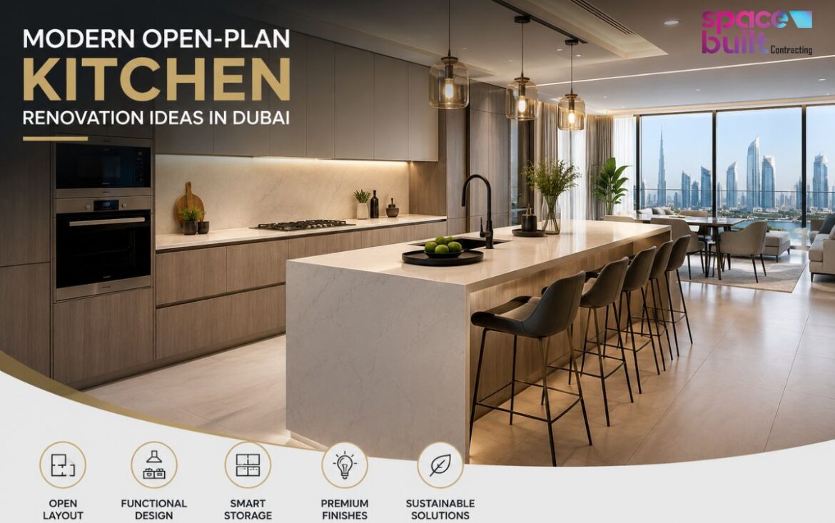 Modern Open-Plan Kitchen Renovation Ideas in Dubai