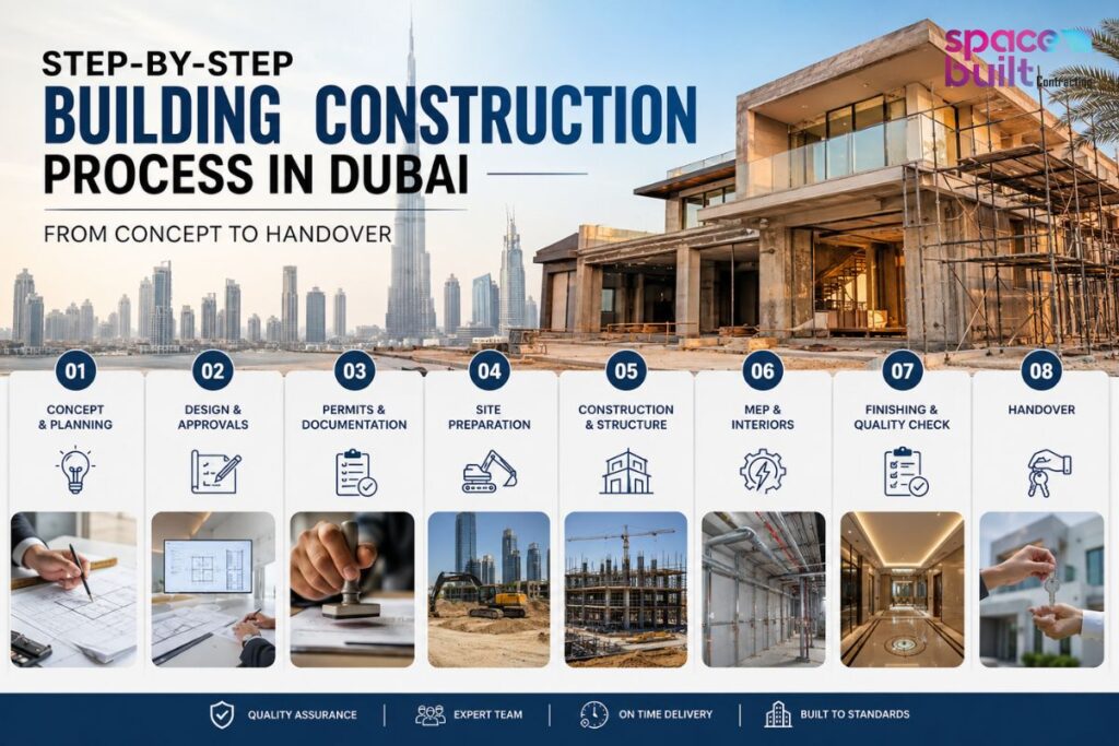 Step-by-Step Building Construction Process in Dubai: From Concept to Handover