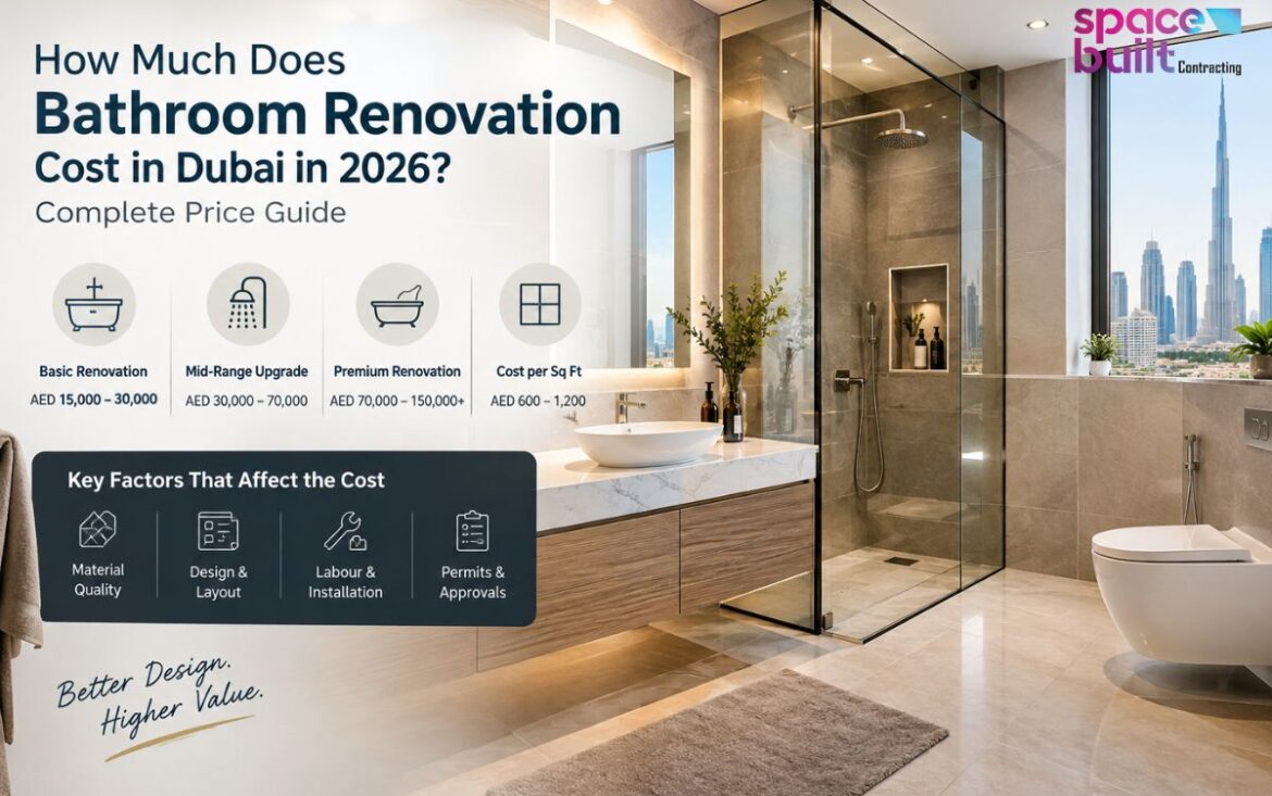 How Much Does Bathroom Renovation Cost in Dubai in 2026 Complete Price Guide