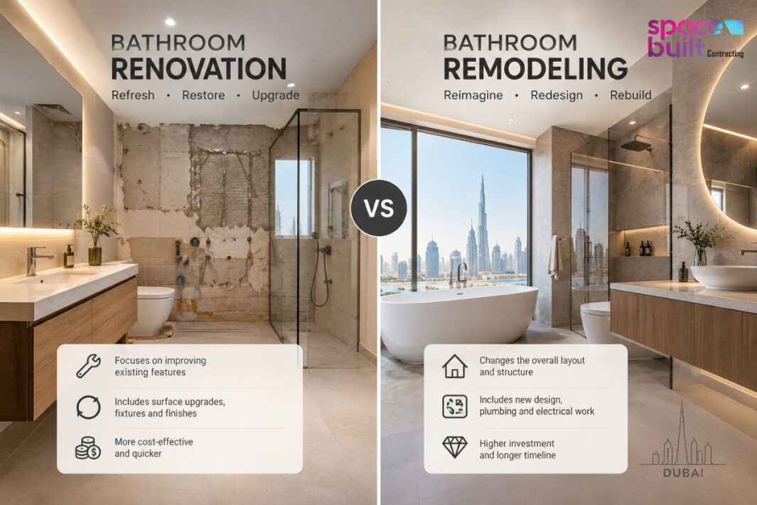 Bathroom Renovation vs Bathroom Remodeling What Is the Difference in Dubai