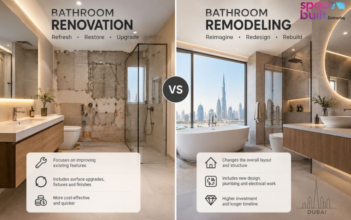 Bathroom Renovation vs Bathroom Remodeling What Is the Difference in Dubai